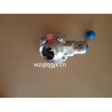 304/316lstainless Steel Food Grade Clamped Butterfly Valve